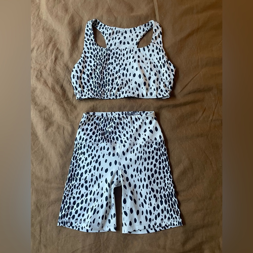 Reformation Black and White Spotted EcoMove Set